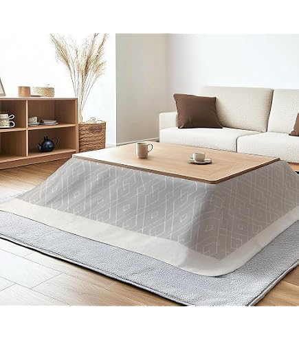 Amazon｜Kotatsu こたつ上掛け 長方形（中）用 205cm×245cm 麻刺し子
