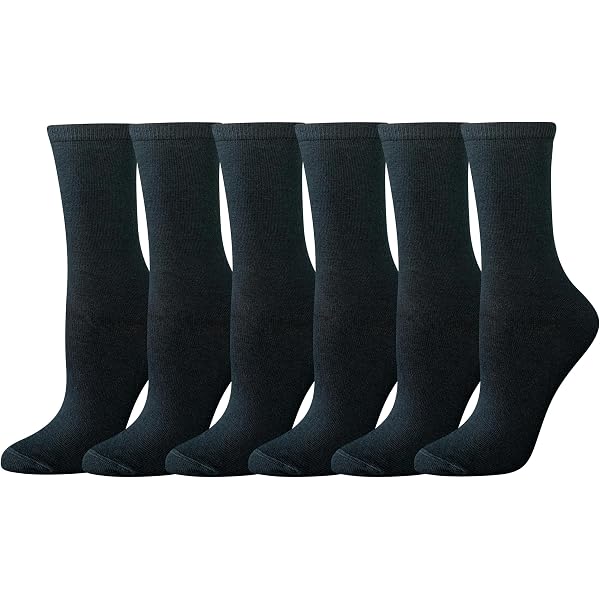 7BigStar Women's Cotton Dress Socks 4-Pack - Striped Crew Socks L/M Size Beige Collection