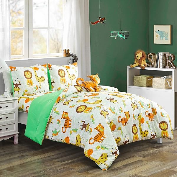 jungle print duvet set