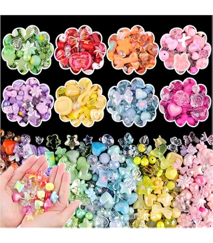 Amazon.co.jp: アクリルビーズ 穴あきフラワー 19ミリ 200個 パステル
