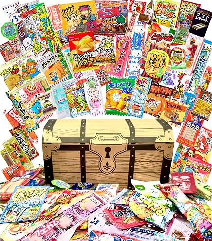 Amazon.co.jp: お菓子 駄菓子 詰め合わせ 77種 ギチギチパンパン破裂