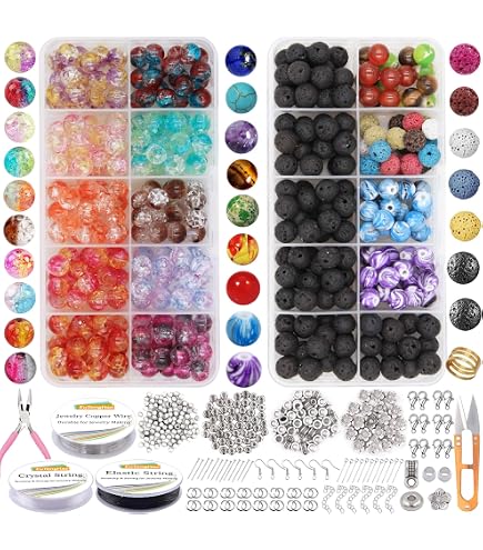 NITOPUPU 100Pcs 8mm Natural Black Volcanic Lava Stone Beads – Round Loose Beads For Jewelry Making With Stretch Cord - View #10