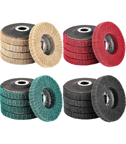 SI FANG 2 Inch Quick Change Sanding Discs - 180/320 Grit Nylon Fiber Polishing Pads For Die Grinder