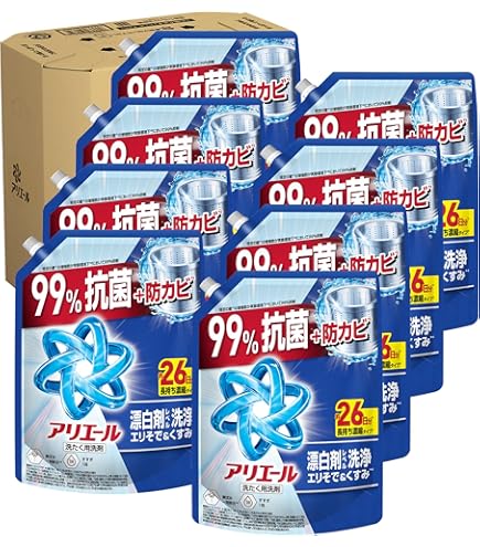 Amazon | 1000g x 6個 アリエール 洗濯洗剤 液体 除菌成分プラス