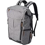 【Amazon.co.jp限定】 HAKUBA カメラリュック プラスシェル シティ04 ロールトップバックパック上下2気室 15インチPC収納 グレーII AMZPS-CT04-RBPGY2