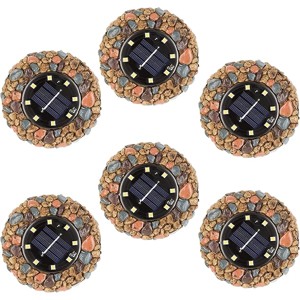 Blibly Solar Garden Lights Outdoor Glow Cobblestone Shape Garden Decor Light White Rgb Lights Waterproof Landscape Night Lights For Lawn Patio Path Amazon Com Au Lighting