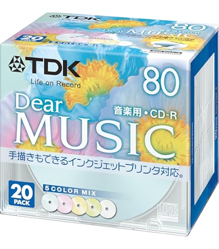 TDK CD-RDE80CPMX30PS 3点セット 音楽用CD-R 5色カラー Amazon.co.jp: TDK CD-R 音楽用 80分 カラーミックス
