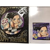 ニコ•ロビン バースデー缶バッジ&缶バッジカバー ONE PIECE ONE