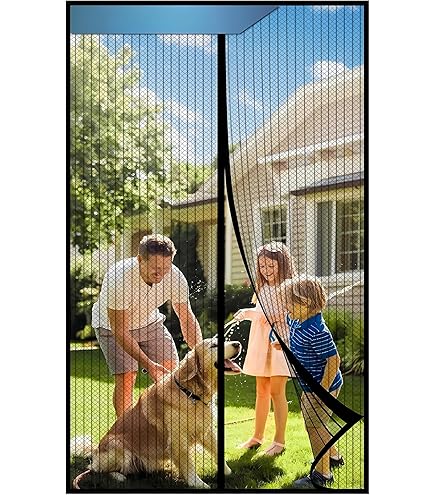 Magnetic Fly Screen Door, Anti Mosquito Mesh Fly Curtain Magnetic Close Automatically, Hands Free Mesh Curtain For Balcony Living Room-Brown