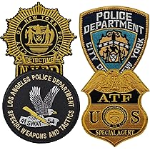 Amazon.co.jp: Jefuzh 警察ワッペン 刺繍アップリケ NYPD