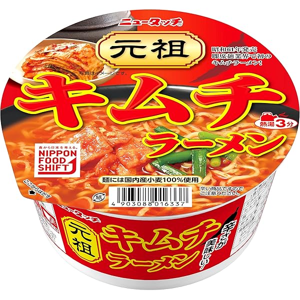 ラーメンマニア Amazon.co.jp: ニュータッチ 元祖キムチラーメン 89g×12個