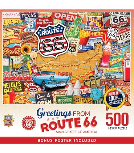 Amazon | Vermont Christmas Company Route 66 ジグソーパズル 1000