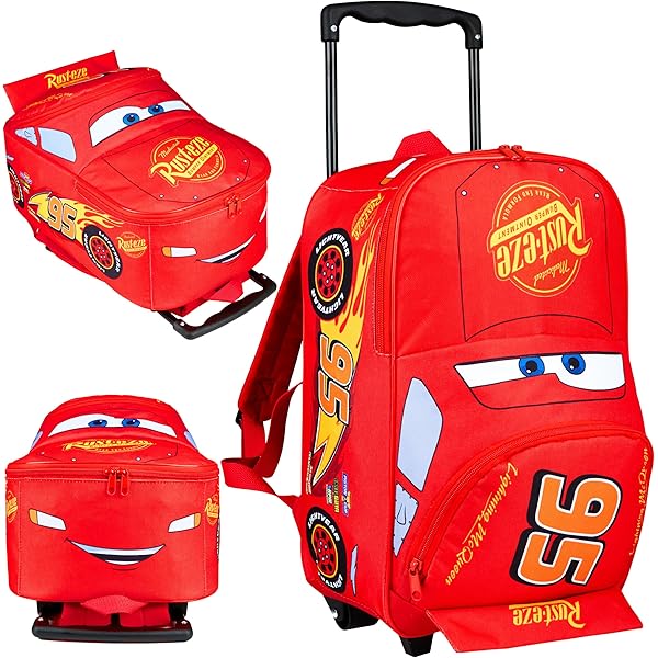 Amazon | Pixar Cars 17 inches Lightning McQueen Shape Luggage