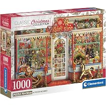 Winning Moves Christmas 1000 Piece Jigsaw Puzzle - Holiday Scene Puzzle With Collector's Coin, Family Game