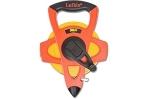 Crescent Lufkin 13mm x 50m Hi-Viz Orange Fiberglass Tape Measure - FM050CM,Orange/Black