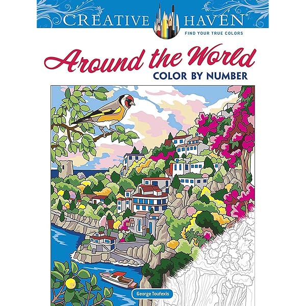 Amazon | Creative Haven Glorious Gardens Color by Number Coloring