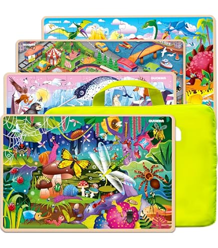 Puzzle ジグソーパズル　５個セット Amazon | MoinKidz 48ピース パズル 3~5歳 子供用 ユニークな