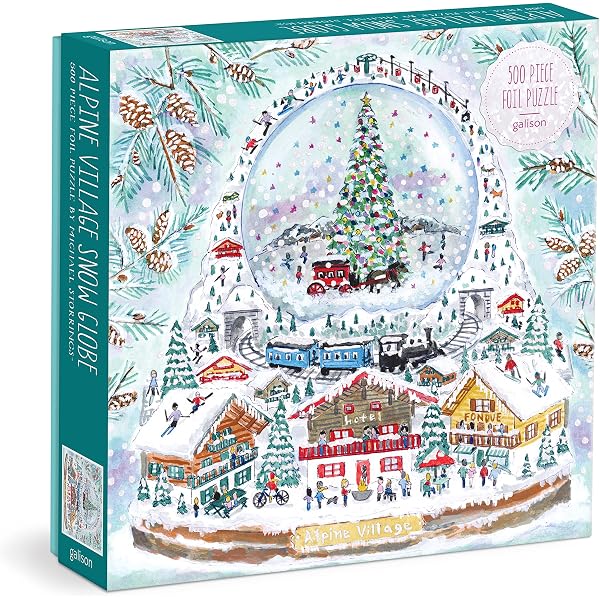 Good Puzzle Co. Little Town Lights 500-Piece Jigsaw Puzzle - 20"x20", Sustainable Recycled Materials