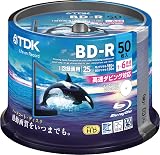 TDK 録画用ブルーレイディスク ハードコート仕様 BD-R 25GB 1-6倍速 ホワイトワイドプリンタブル 50枚スピンドル BRV25PWC50PA