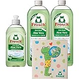 【Amazon.co.jp限定】フロッシュ 食器用洗剤アロエヴェラ 300m×1本+750ml×2本 自然に還るecoふきん付き