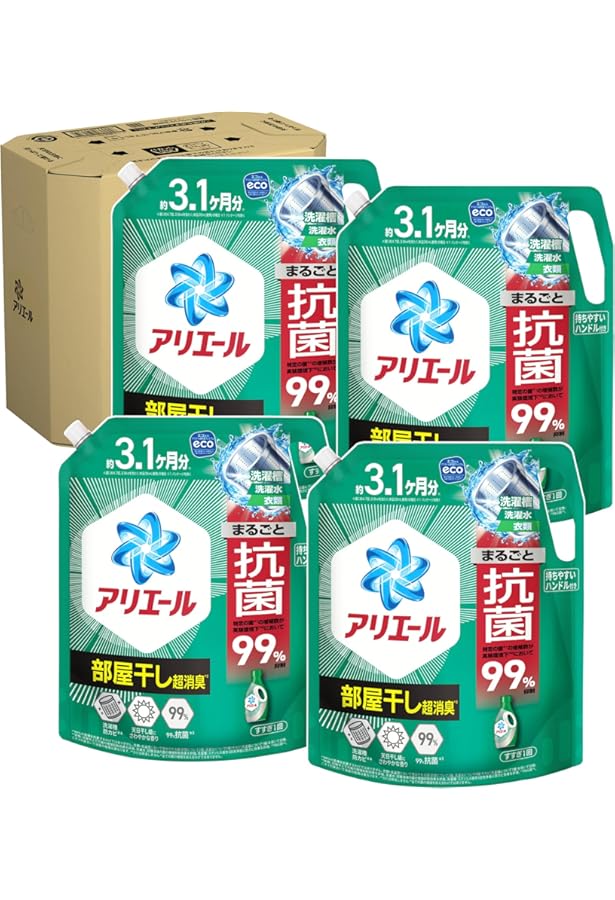 Amazon | 【まとめ買い】アリエール 洗濯洗剤 液体 超抗菌プレミアム