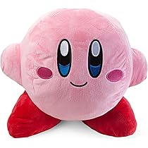 【新品 未使用】カービィ ビッグ ぬいぐるみ クッション ピンク 非売品 もしもカービィにすいこまれたら…”を再現できる 全高約38cmの