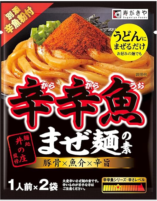 Amazon.co.jp: 寿がきや 麺処井の庄監修 辛辛魚らーめん 136g×24個 (12