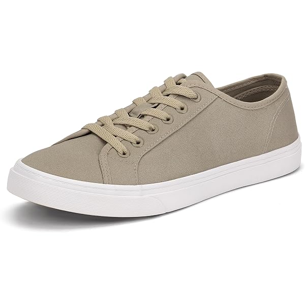 Buy Yageyan Men's Low Top Canvas Walking Shoes Lace-up Fashion Sneakers Casual, White, 10 At