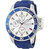 Nautica Men's 'Bayside' Quartz Stainless Steel and Silicone Casual Watch, Color:White (Model: NAPBYS002)
