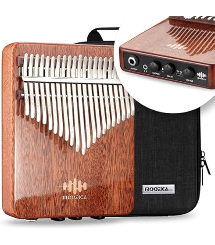 Kalimba 41 Touches Seeds - Bois Okoumé, Chromatique, 3 Octaves - Piano à Pouce Professionnel