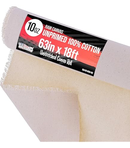 Amazon.co.jp: U.S. Art Supply 7オンス 下塗りなしキャンバスロール