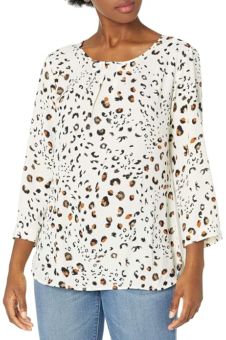 Van Heusen Women's 3/4 Sleeve V-Neck 