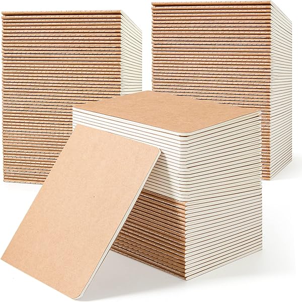 Mini Composition Notebooks 200 Pack Kraft Small Notebooks Bulk A6 Blank Unlined Pocket Notebook Mini Kraft Paper Journals Mini Sketchbooks For Travelers Home Office School... Mini Notepads Bulk