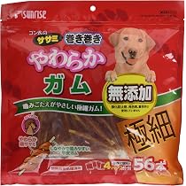 Amazon.co.jp: ゴン太 ゴン太のササミ巻き巻き やわらかガム極細 56本