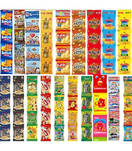 Amazon.co.jp: 4連お菓子 20種 計80個 (4連お菓子 20種 80袋)メーカー