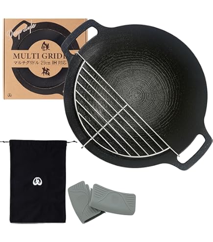Amazon | JHQ 鉄板マルチグリドル 正規品 IH 直火対応 軽量 キッチン