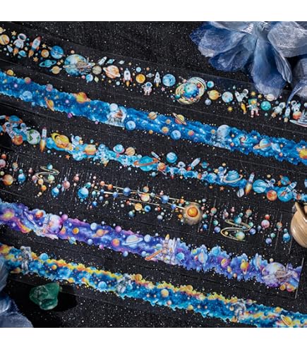 海外PETマステ 青バラ 花柄5本 海外PETマステ 青バラ 花柄5本
