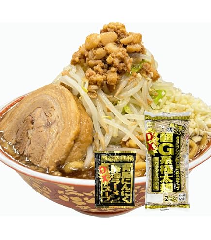 Amazon.co.jp: 林泉堂｜【冷凍】本格 二郎系ラーメン 4食（超極太麺