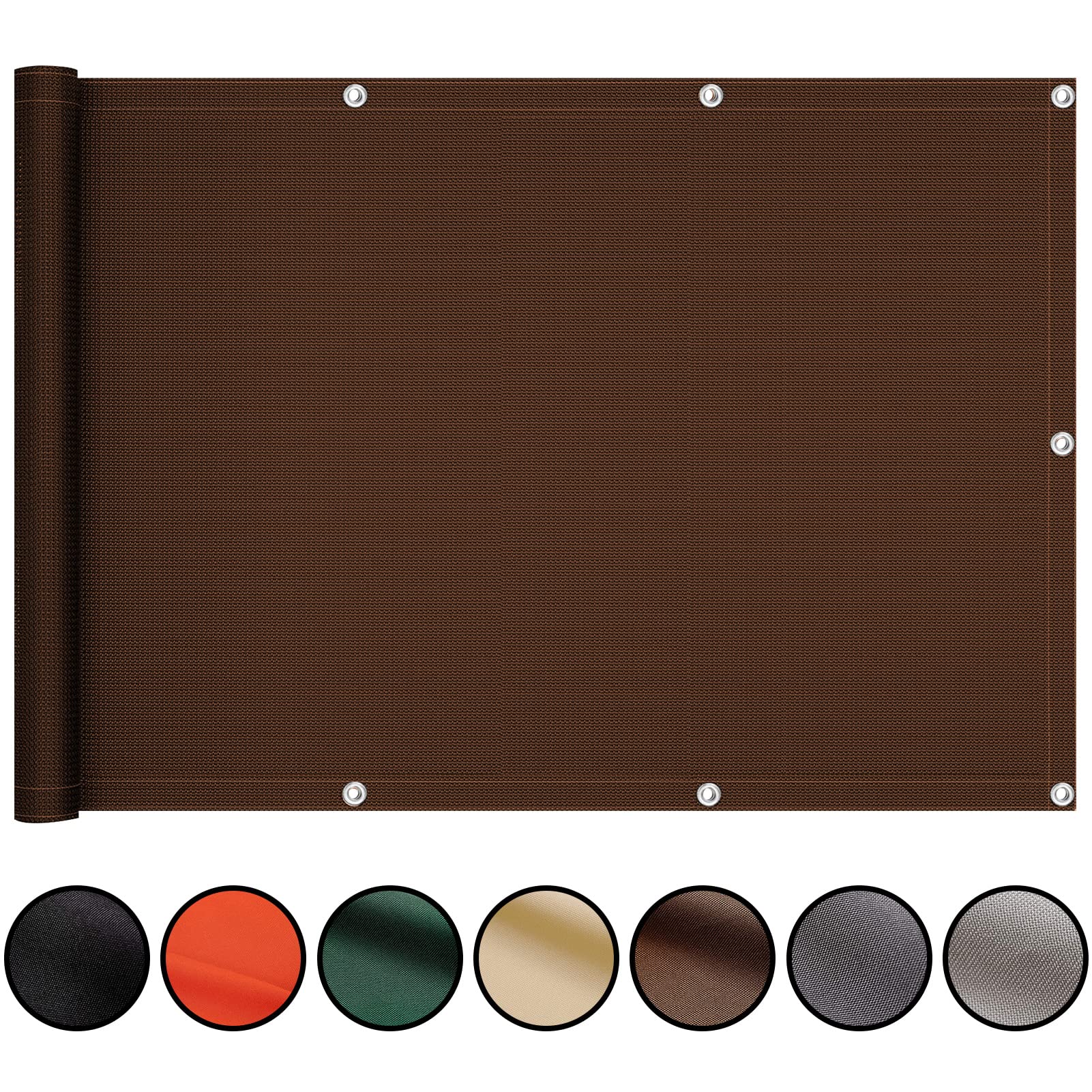ベランダ の 目隠し ベランダ 目隠し サンシェード 庭 シェード ベランダ 防水シート 屋外 120x200cm 茶色 通気性 紫外線95%カット 軽量 撥水 耐久性 洗濯可能 ベランダ目隠しシート バルコニー、庭、プライベートプール、窓、中庭に適