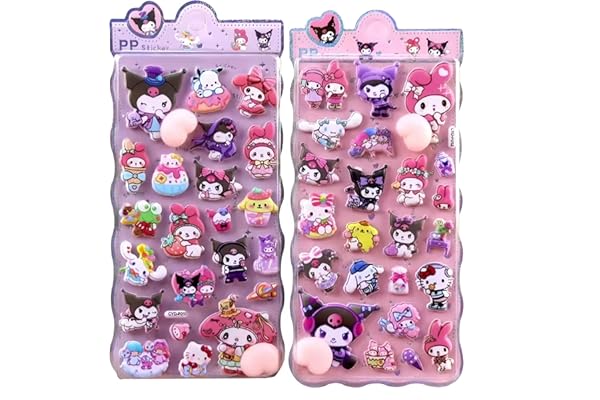 ぷくぷくシール 3Dシール ぷっくり 女の子 立体ステッカー (C)