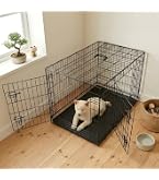 Amazon.co.jp: Amazonベーシック 犬 ペットケージ 中型犬 折り畳み式