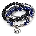 SPUNKYsoul Lotus New Beginnings Bracelet Hematite for healing Stack Bracelet Set Collection