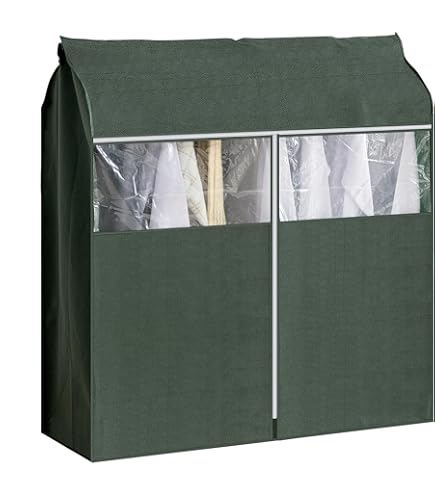 ハンガーラック　カバー　セット 在庫処分SALE】ハンガーラック カバー付 120 棚付き シンプルハンガー