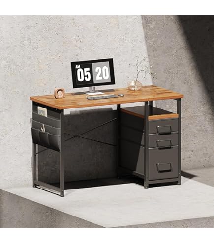 Amazon | ZXD 机 pcデスク ラック付き 幅100cm×奥行45cm パソコン