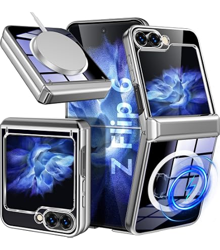 Amazon.co.jp: QOUNVYW 適用 Galaxy Z Flip5 用 ケース Magnetic 対応