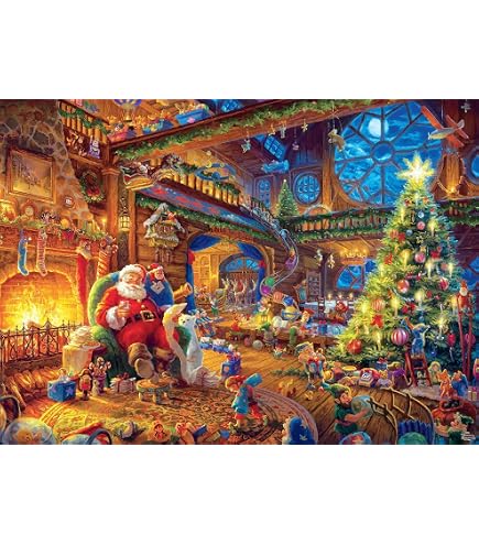 Ceaco Thomas Kinkade Weihnachts-Puzzle – 1000 Teile, Elf-Motiv, Inkl. Referenzposter, Made In USA