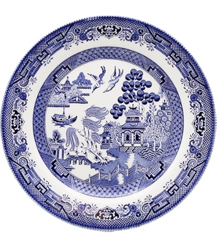 Amazon.co.jp: (Salad Plate 20cm) - Churchill Blue Willow Fine