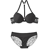 [R-Dream] フロントホック ブラ ブラジャー ショーツ セット 美乳 レーサーバック シームレスカップ 女性用 下着 ランジェリー バックスタイルをセクシーに魅せる