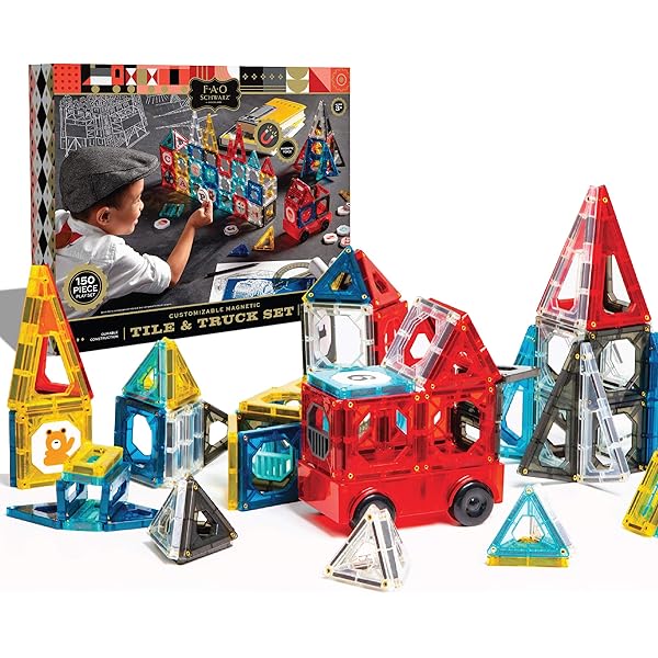FAO Schwarz Toy Magnetic Tiles 150pcs 