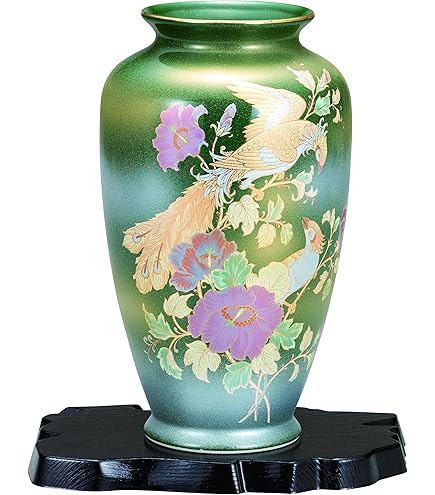 Amazon.co.jp: 九谷焼いわたや 『九谷焼』花瓶(5.5号)花舞(台付